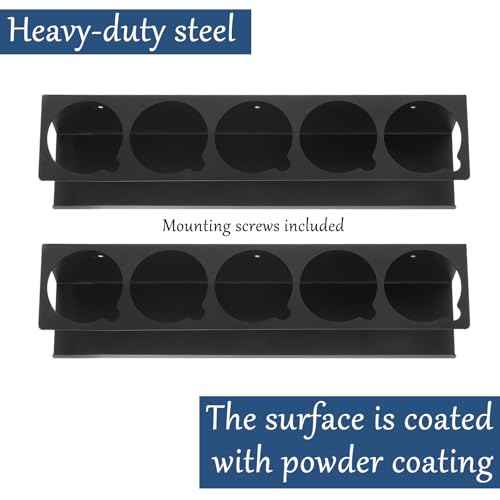 2 Pack Five Cans Wall-Mounted Steel Aerosol Spray Can Holder, Spray Paint Can Holder for Garage and Workspace