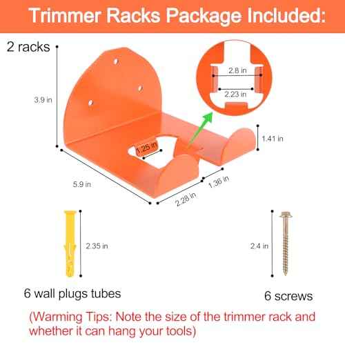 Weed Eater Rack Garage Wall Organizer, Garage Tool Organizer Weedeater Hanger Wall Mount For String Trimmer Hanger, Hedge Trimmer Rack Garden Tool Organizer (2 Pack)