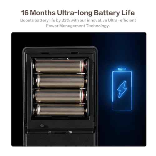Keylynx 4-in-1 Smart Door Lock with APP Control, Fingerprint Door Locks with Keypad Deadbolt, Keyless Entry Door Lock with Auto-Locking, 16-Month Battery Life Deadbolt Lock, Easy Installation