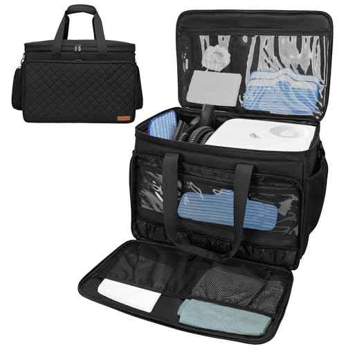 Steam Cleaner Carrying Bag Compatible with Dupray Neat Steam Cleaner, Multiple Storage Pockets for Dupray Neat Plus Steam Cleaner and Accessories, Bag Only, Quilted Black