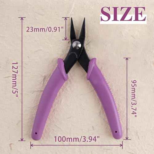 SPEEDWOX Long-Nose Pliers 5.5" Mini Tweezer Nose Pliers Chain Nose Plier Flat Nose Specialty Pointed Nose Micro Plier With Smooth Jaws 1mm Diameter Tip Small Jewelry Making Needle Nose Plyers