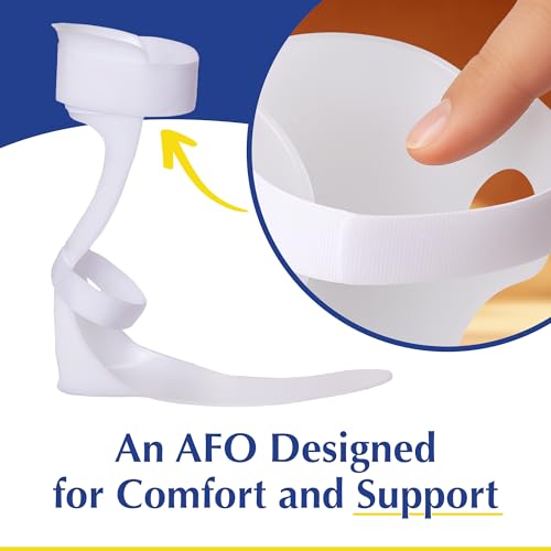 Brace Direct Semi-Rigid Leaf Spring AFO for Foot Drop - Lightweight Posterior Ankle-Foot Orthosis - Trimmable Fit (Women’s Left)