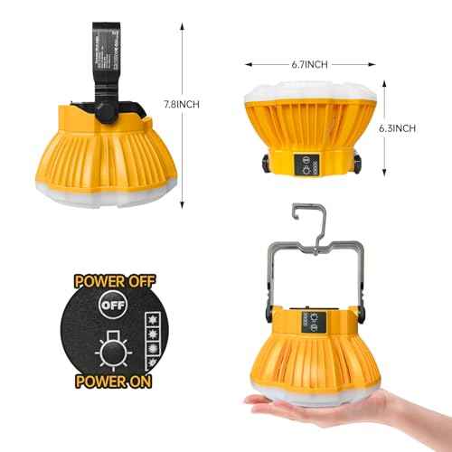 20V LED Camping Lantern for Dewalt 20v Battery, 24W LED Work Light for Emergency and Hurricane,Camping, Hiking, Fishing£¨Battery Not Included£©