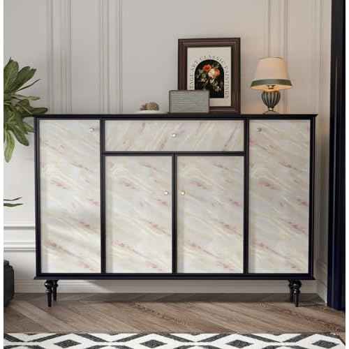 VaryPaper 15.7''x78.7'' Matte Marble Contact Paper Peel and Stick Countertop Waterproof Wallpaper for Kitchen Counter Top Self Adhesive Countertop Laminate Vinyl Wrap for Cabinets Table