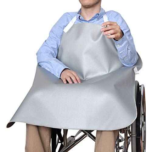 NYOrtho Smokers Apron - Extra-Durable & Fire Resistant Material Easily Wiped Clean Lightweight Durable and Flexible Grey 30" X 34" - Made in USA