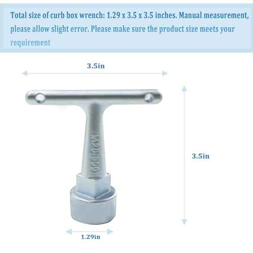 Folde Water Meter Wrench & Curb Stop Wrench For Pentagon Curb Boxes, Water Meter Cover Key