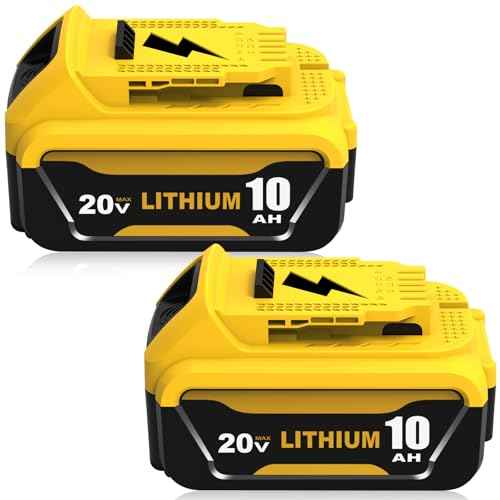 2 Pack 10000mAh Replacement for Dewalt 20V Battery Compatible with Dewalt 20 Volt Battery Lithium ion DCB200 DCB201 DCB203 DCB207 DCB206 Cordless Power Tools(Yellow)