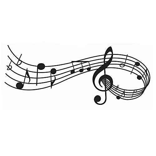 Music Notes Notation Band Wall Sticker Decal, AUHOKY Removable DIY Vinyl Art Mural Wallpaper Home Decor Gift for Kids Bedroom Music & Dance Room ? Fashion & Eye-catching (23¡¿9inch, Black)