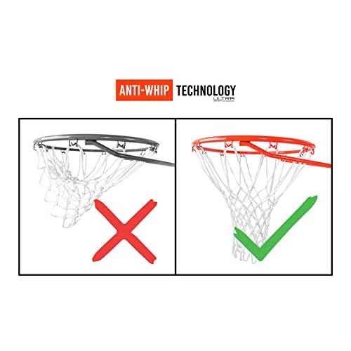 Basketball Net Replacement Heavy Duty - 12 Loops, Professional All Weather Anti Whip Nets, Fits Standard Indoor or Outdoor Rims - Premium Basketball Accessories - Hoop Net