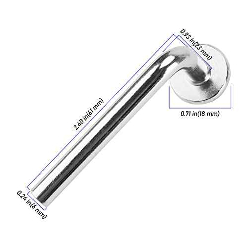 100 Pack 2.4 x 0.24 Inch Universal Pallet Rack Drop Pin, Round Head Pallet Rack J Bolt Safety Pins for Racks and Shelving Units