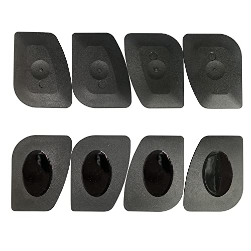 Pan Scrapers Dish Scraper Tool Set, 8Pack Cast iron Cleaner Scraper Multifunctional Scraper Polycarbonate Plastic Pan Pot Scraper, Iron Skillet Scraper Scrubber for Cleaning Grease, Kitchen (Black)
