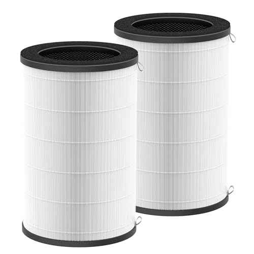 AP-T30 AP-PET35 Replacement Filter for HoMedics TotalClean Air Purifier 5-in-1 Air Filter for HoMedics Models AP-T30FL AP-T30WT AP-PET35FL AP-PET35-WT, 5 Layers 3 in 1 Filter 2 Pack