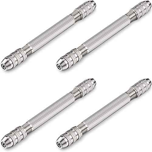 Double Ended Pin Vise DIY Hand Drill Pin Vise Resin Drill Wire Twisting Tools with Copper Collet Copper Jewelry Making Tools for DIY Hairpin Keychain Bracelets Necklace