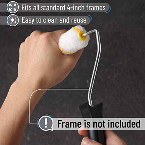 Bates- Paint Roller Covers, 18 Pack, 4-Inch Covers for Paint Roller 4 Inch Paint Roller Covers, 4 Paint Roller Covers, Covers for Paint Rollers 4 Inch, 4 Inch Rollers for Painting Small Paint Rollers
