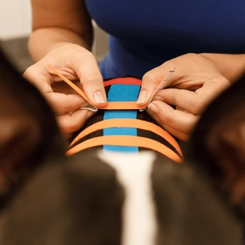 VETKIN VetkinTape® Veterinary Kinesiology Tape | Tape for Horses & Dogs | Equine & Canine Kinesiotape | Latex Free and Quality Mark Certified Ktape | 1.2 inch | Pack of 2 Rolls (Orange)