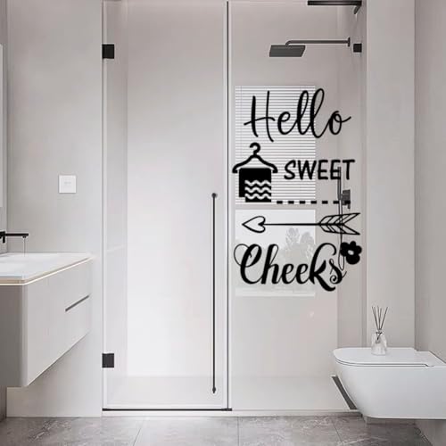 Bathroom Decals Sticker Peel and Stick Wall Decals Vinyl Quotes Art Stickers Positive Stickers Toilet Rules Wall Decor Vinyl Quote Wall Decor for Home