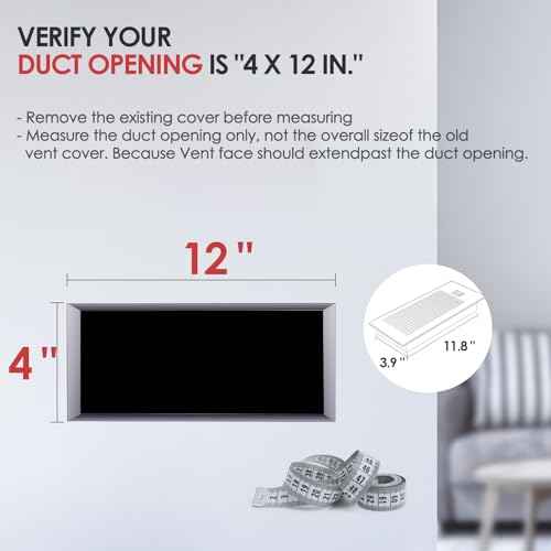 Quiet Register Booster Fan Fits 4" x 12" Register Holes, 10-Speed Smart Heating Cooling AC Vent Fan with Remote Control and Thermostat Control - Bronze