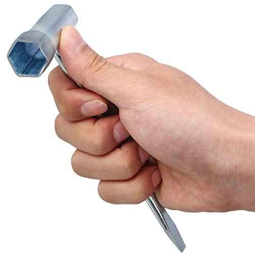 Mudder 3 Pack Chainsaw Wrench Scrench Tool Replacement, 13 by 19 mm Chainsaw Wrench Scrench T Spanner Tool Remover for Saws Chains Nuts Combination Screwdriver