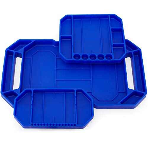 3pcs Large Non-Slip Flexible Silicone Tool Tray, Mechanic Tool Mat, Tool Organizer, Tool Storage, Tool Holder, Grip Mats, No Magnets, Christmas Day Gift for Men, Father¡¯s Day Gift