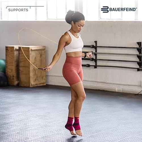 Bauerfeind Sports Ankle Support Dynamic - Ankle Compression Sleeve for Freedom of Movement - 3D AirKnit Fabric for Breathability - Premium Quality & Washable (L, All Black)