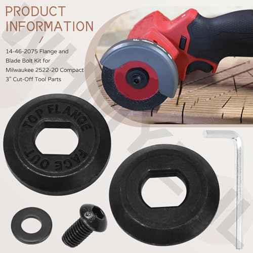 14-46-2075 Flange and Blade Bolt Kit for Milwaukee 2522-20 Compact 3" Cut-Off Tool Parts