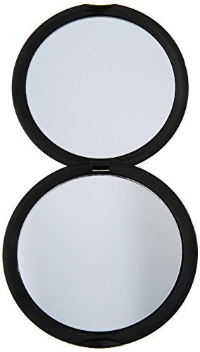 Compact Mirror - 10X Magnifying Mirror - Perfect for Purses - Small Travel Size - 2-Sided with 10X magnification and 1x w No Zoom - Black ClassZ Large Compact Mirrors for Women - 4 Inch Diameter
