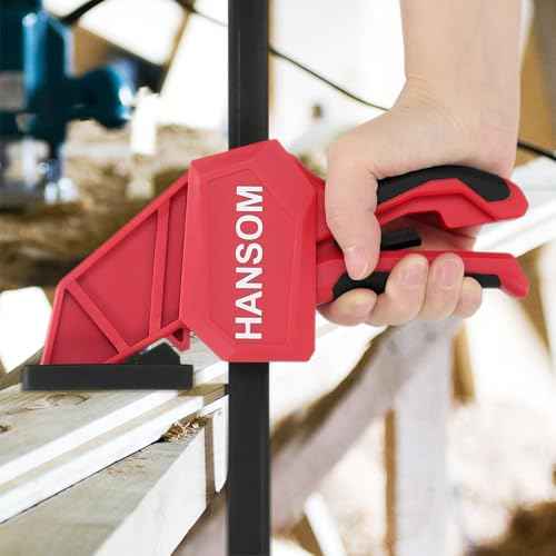 Upgraded 4-Pack 24 Inch Woodworking Clamps,Bar Clamps Heavy Duty 350LBS Throat Depth 3-1/3¡±,One-Handed Quick Grip/Spreader Wood Clamps Set with Quick Change Button