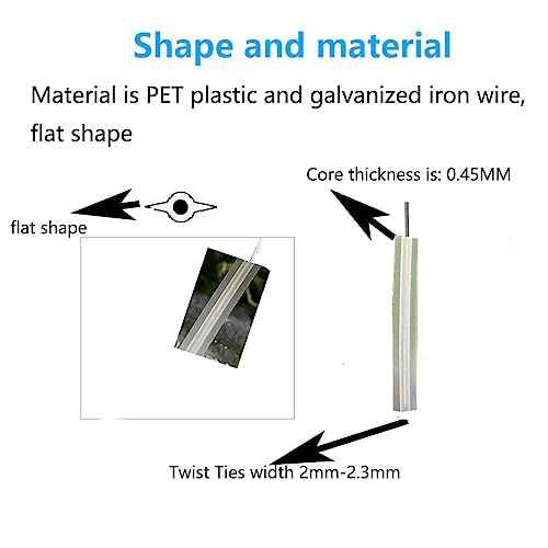 500 Pack 6 Inch Clear Plastic Twist Ties - Reusable Twisty Ties for Cords, Garbage Bags, Gardening and More - Durable, Flexible and Coated for Long-Lasting Use