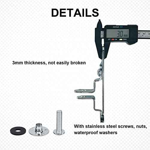 Cargo Trailer Door Latch Hasp Keeper for Ramp Padlock Race Bar Lock Handle Enclosed Car Hauler (Industrial Grade Steel, Comes with Screws and Waterproof Nuts)