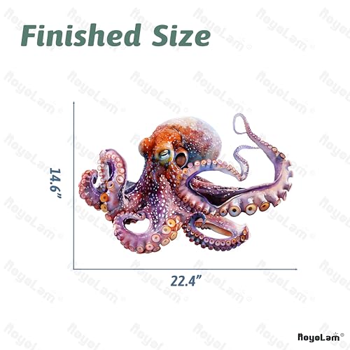 Lifelike Octopus Wall Decal Nursery Sea Animal Wall Sticker for Bathroom Removable Peel and Stick Waterproof Wall Art Decor Stickers for Kids Baby Classroom Living Room Playing Room Bedroom