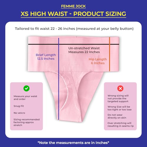 Women's Pelvic Orthotic Support Belt - Uterus & Bladder Support Girdle | Postpartum Recovery & Pain Relief | High Waist Pink (X-Small)
