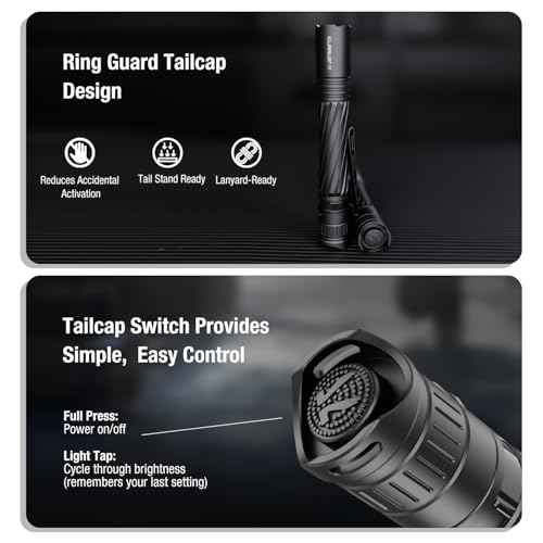klarus P2 Tactical Pen Light: 1000 Lumens, 886ft Throw ? 2AA or USB-C Rechargeable (Battery Included), IPX8 Waterproof, Compact EDC Flashlight for Pocket, Office, Home, Security