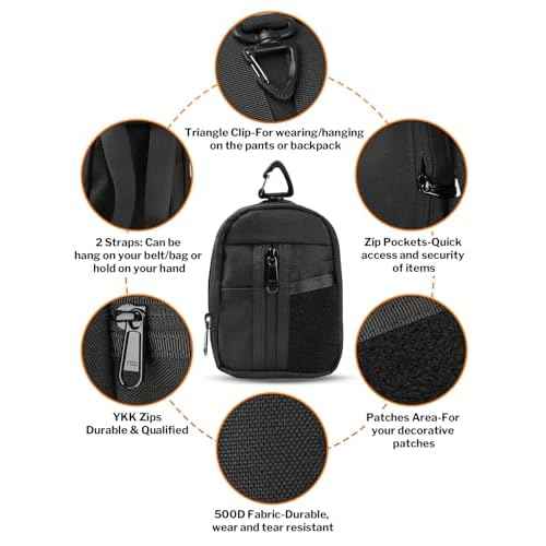 VIPERADE VE35 Small EDC Pouch, Tactical Keychain Pouch, Small EDC Organizer