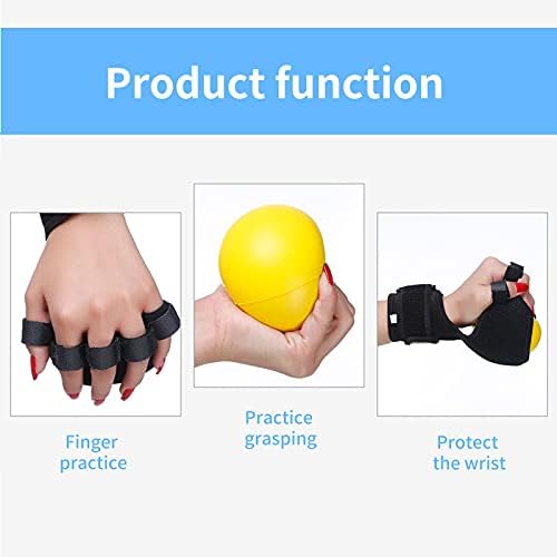 Anti-spasticity Ball Splint Hand Finger for Hand Stroke Hemiplegia Finger Recovery Spasm Dystonia Hemiplegia Finger Training Hand Functional Impairment for Children and Men and Women (Medium)