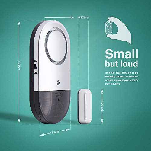120 DB Loud Door and Window Open Alarm Sensor 5 Pack for Kids, Dementia Patients Safety, Wireless Security Alarms Keep Your Home, Pool, Cabinet, Business Safe