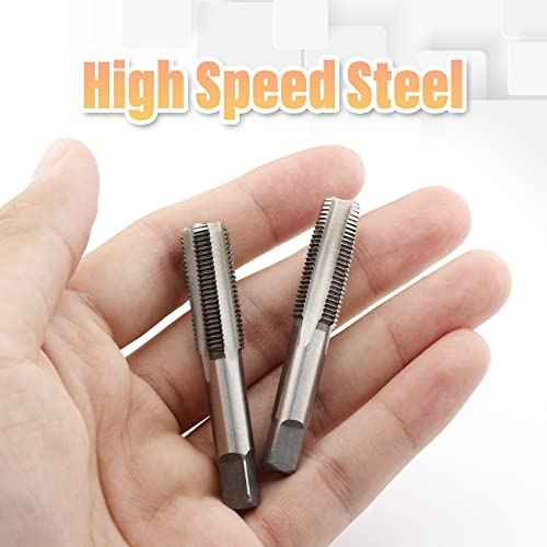 2pcs M10x1.25 Tap, M10 Metric Thread Tap Right Hand Thread Tapping Tool, HSS Thread Milling Taps (M10 x 1.25, Taper & Plug Tap)