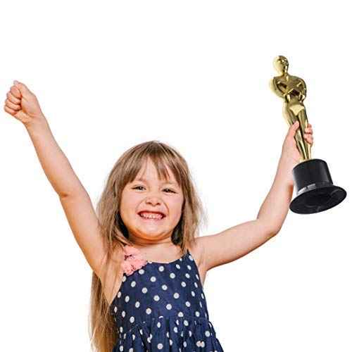 PREXTEX Golden Statues Trophy Award - Awards and Trophies for Party Celebrations, Award Ceremonies, and Appreciation Gifts - Ideal for Competitions, Rewards, and Party Favors for Kids & Adults