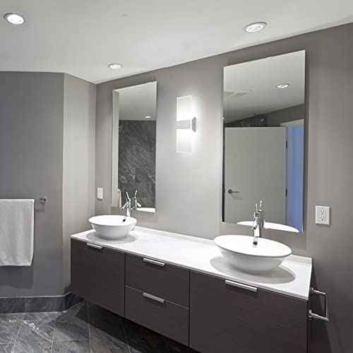 ChangM Modern Wall Sconce 12W, Set of 4 LED Wall Lamp Cool White Acrylic Material Hardwired Wall Mounted Wall Lights