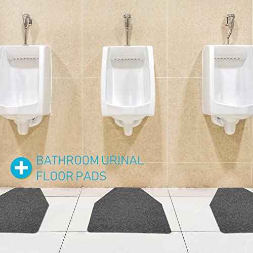 Nuanchu 6 Pack Nonslip Floor Mats - Water Absorption Urinal Mats, Bathroom Urinal Floor Pads for Men's Restroom (Grey)
