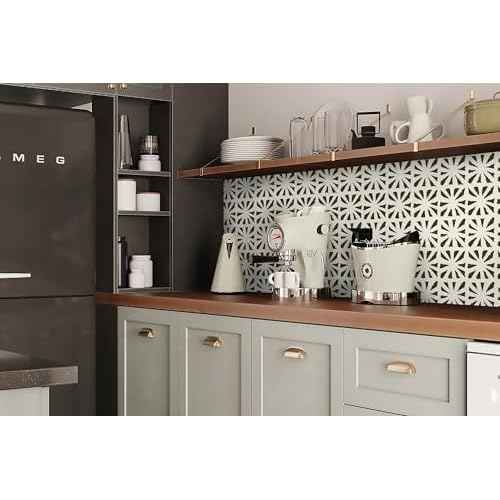 Peel and Stick Wallpaper Geometric Boho Contact Paper Black 78.7 "x17.3 Beige Self-Adhesive Wallpaper Vintage for Bedroom Waterproof Removable Shelf Liner Decal Vinyl Roll