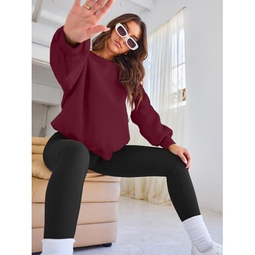 EFAN Womens Sweatshirts Oversized Crewneck Y2K Fleece Hoodies Fall Fashion 2025 Teen Girls Cute Winter Clothes Sweater