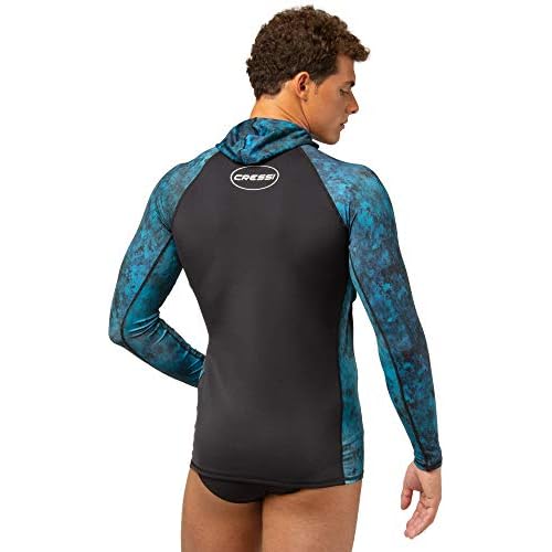 Cressi Adult Camouflage Hooded Rash Guard - Neoprene Padded Chest | Cobia: get the Hunter equipment