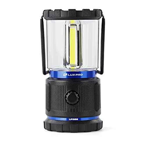 LUXPRO 3C Rugged 750 Lumen LED Lantern - Battery Powered for Up to 90 Hours of Use - Dimmable LED Light with IPX4 Water-Resistant Rating