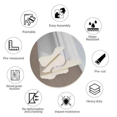3 Set Peel and Stick Wall Molding Kit - Inner and Outer Layers Style Accent Wall Molding, Ready-to-Assemble Pre Made Wainscoting Wall Panel for Home D?cor (Premium Textured Finish)