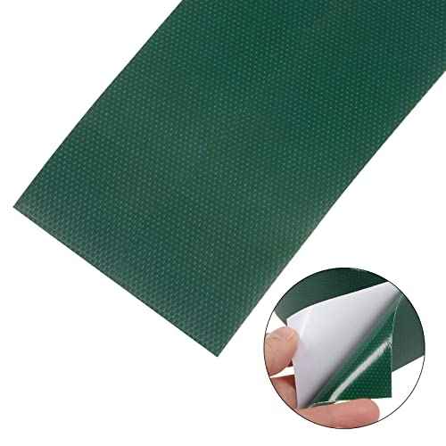 HARFINGTON Tarpaulin Repair Tape, 3.15" x6.6ft Universal Waterproof Awning Cloth Repair Tape for Crafts Home Improvement Outdoor Tent, Dark Green