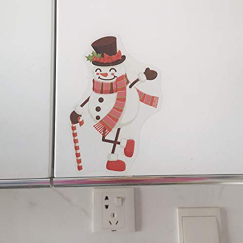 Christmas Switch Stickers Santa Claus and Snowman Removable Light Switch Stickers Bedroom Wall Decal for Christmas Decoration Home Room Decor(8pcs)