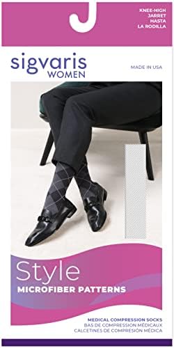 SIGVARIS Men’s Essential Cotton 230 Closed Toe Calf-High Socks 20-30mmHg