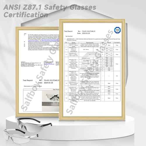 Safety Glasses for Men Women ANSI Z87.1 Safety Glasses Bulk Protective Eyewear Scratch-Resistant