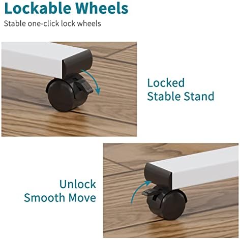 Overbed Beside Table,Bed Desk,Hospital Bedside Table,Pneumatic Mobile Laptop Computer Standing Desk Cart with Tray