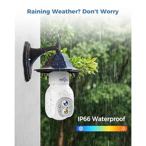 Hiseeu Light Bulb Security Camera Wireless WiFi 5G&2.4GHz,10X Zoom PTZ Light Socket Security Camera Waterproof, 2-Way-Audio, Auto Tracking, 3MP Color Night Vision, SD&Cloud Storage (Dual Lens)